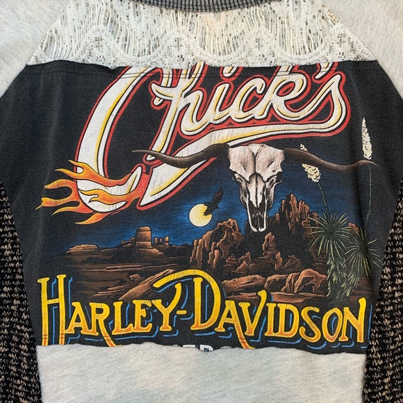 Scrapbook Harley Davidson custom sweatshirt szSm - Picture 3 of 5